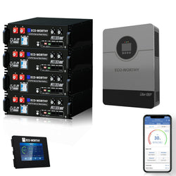ECO-WORTHY Home Backup Power Bundle with 48V 100ah Battery and 10kW Inverter