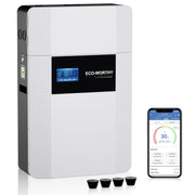 ECO-WORTHY 48V 100AH Wall-Mount Lithium Battery LiFePO4 With Conduit Box | -4℉ Charge Available | Bluetooth & WiFi | 10 Years Warranty